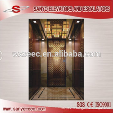 Gold mirror passenger elevator lift